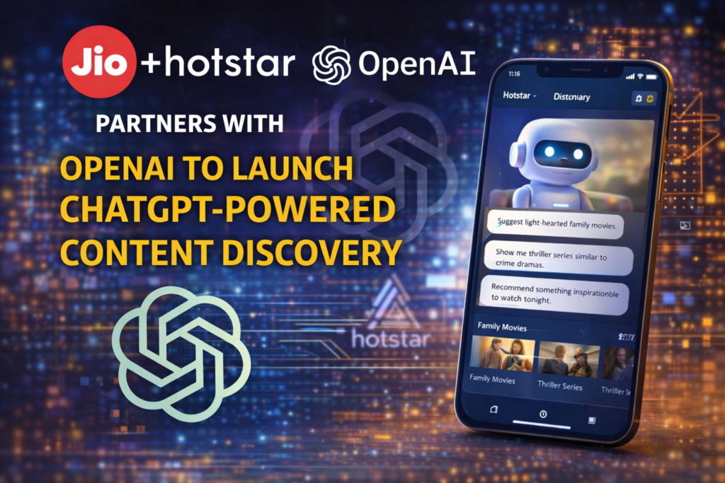 JioHotstar partners with Open AI.
