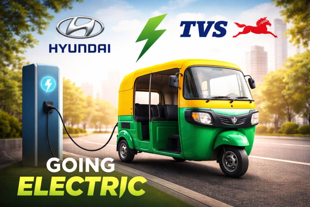 Hyundai TVS electric three wheelers India EV partnership