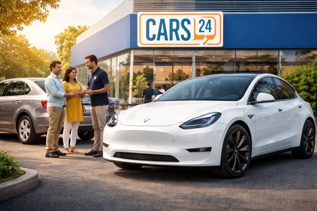 Cars24 Tesla India EV trade in programme for Model Y buyers