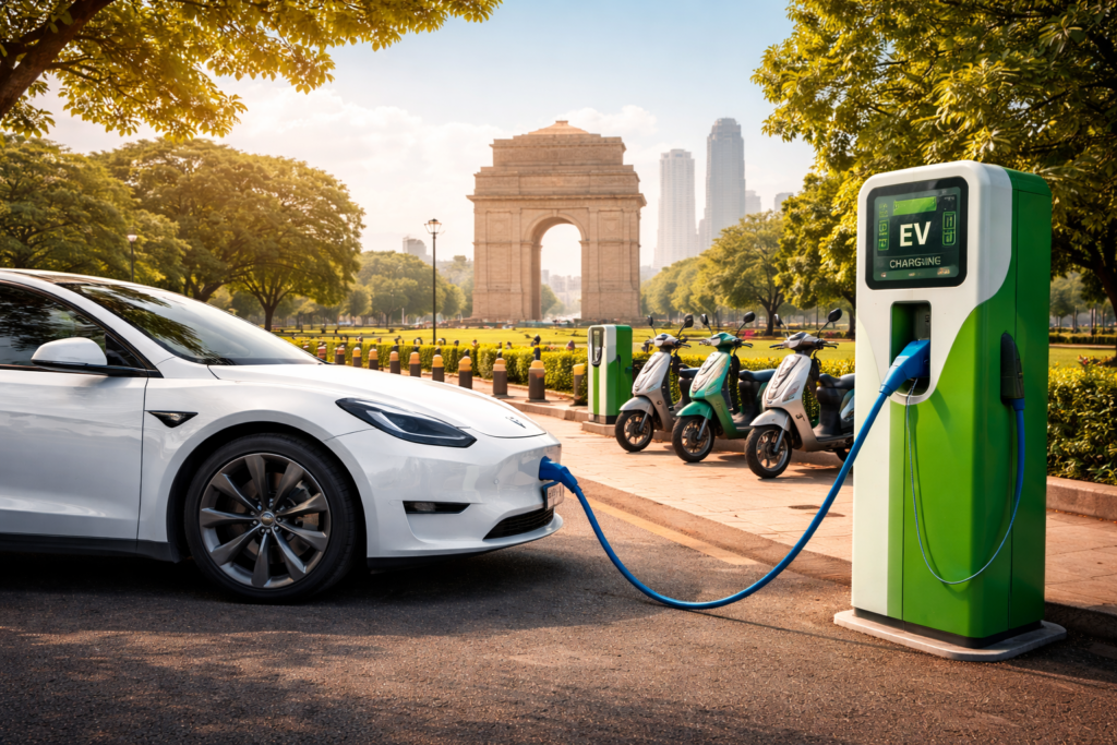 Delhi EV policy road tax waiver for electric cars under 30 lakh
